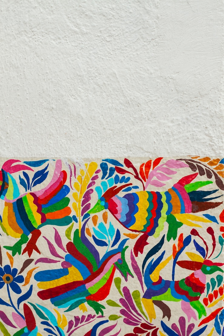 Zdarma Fotografie colorful birds and leaves on white wall