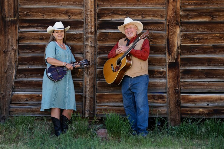 Zdarma Fotografie couple singing together country music