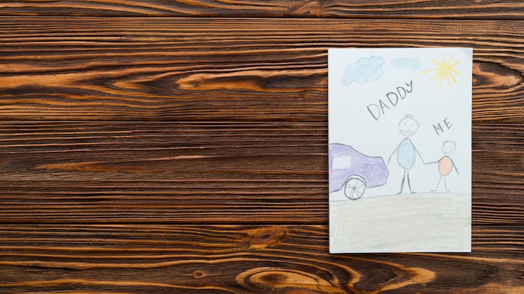 Zdarma Fotografie daddy and me inscription with drawing 