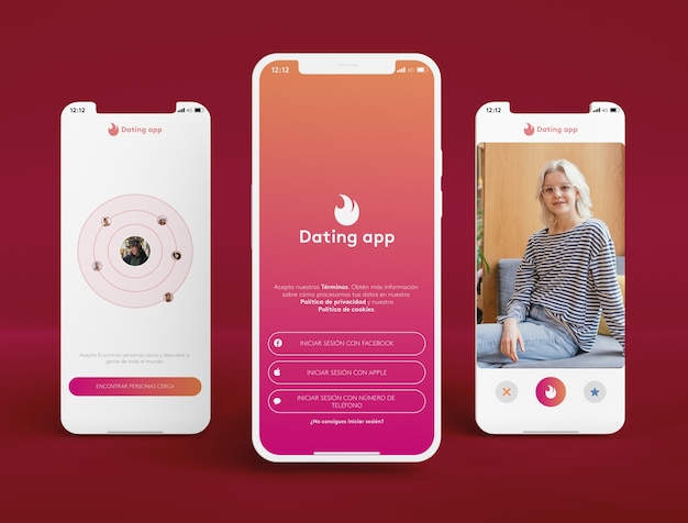 dating app interface on smartphone
