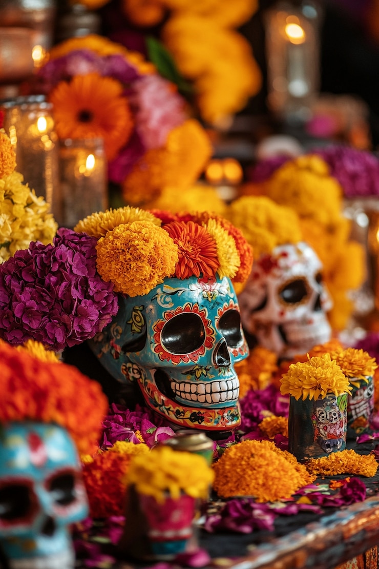 Zdarma Fotografie day of the dead celebration with altar