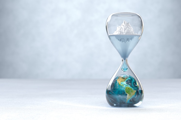 Zdarma Fotografie earth planet in hourglass global warming concept