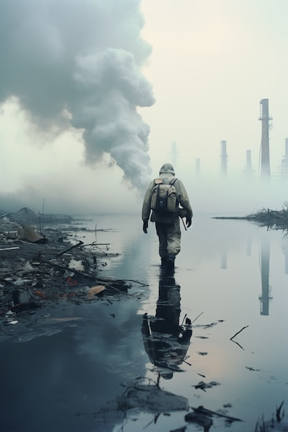 factory producing co2 pollution