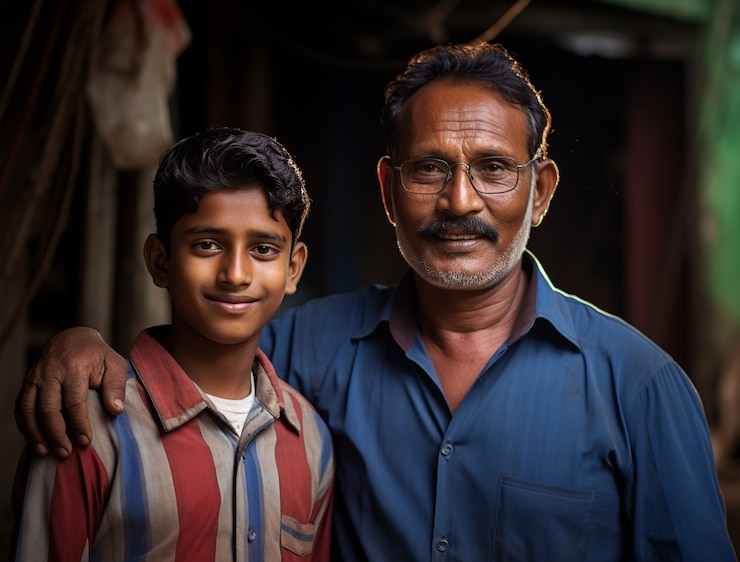Zdarma Fotografie family portrait of  indian people