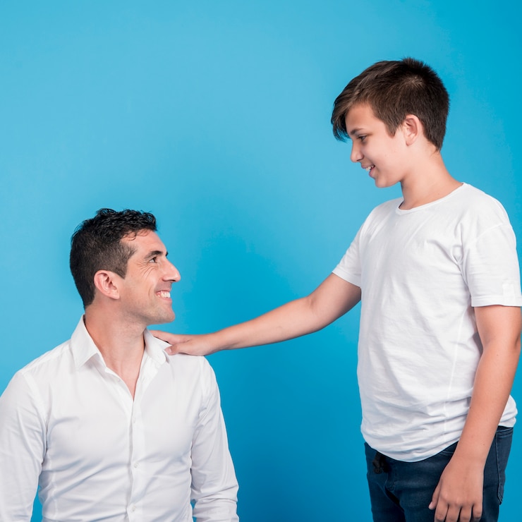 Zdarma Fotografie fathers day concept with happy family