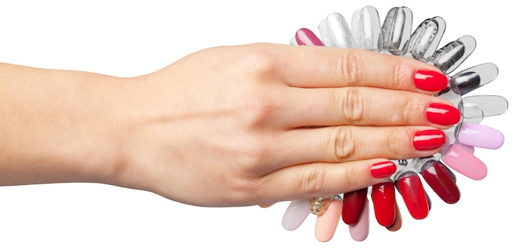 Zdarma Fotografie female hand with nail polish isolated on white