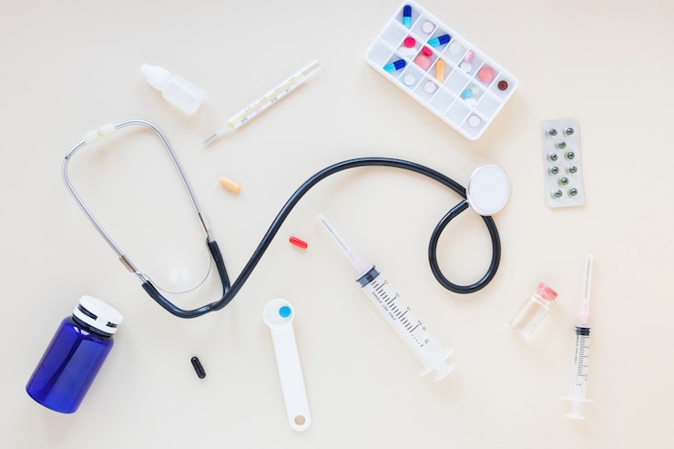 Zdarma Fotografie flat lay medical composition