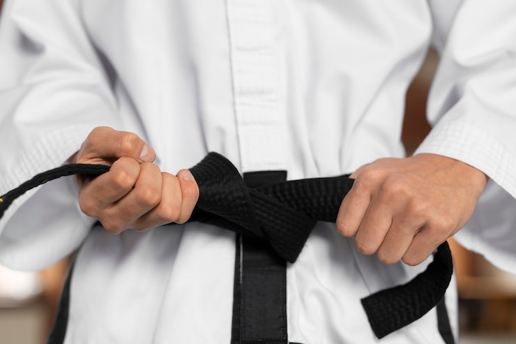Zdarma Fotografie front view adult with black belt