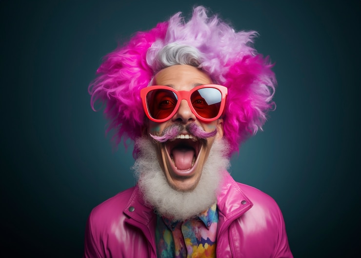 Zdarma Fotografie funny image with senior  man