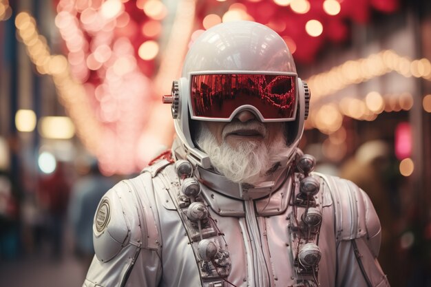 futuristic  christmas celebration concept