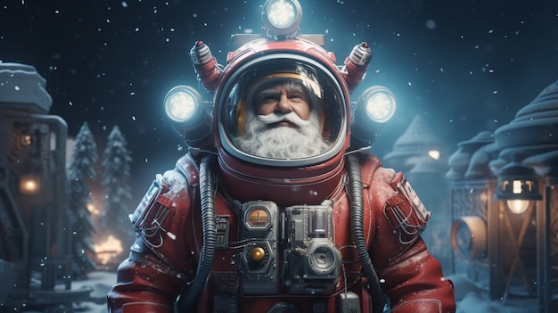 futuristic  christmas celebration concept