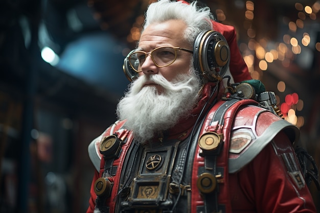 futuristic  christmas celebration concept