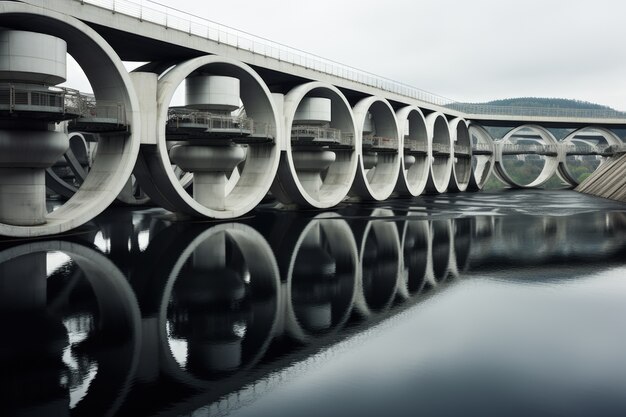 futuristic representation of water structure