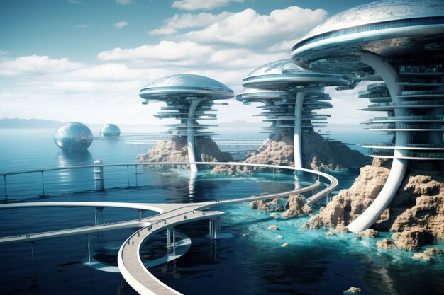 futuristic representation of water structure
