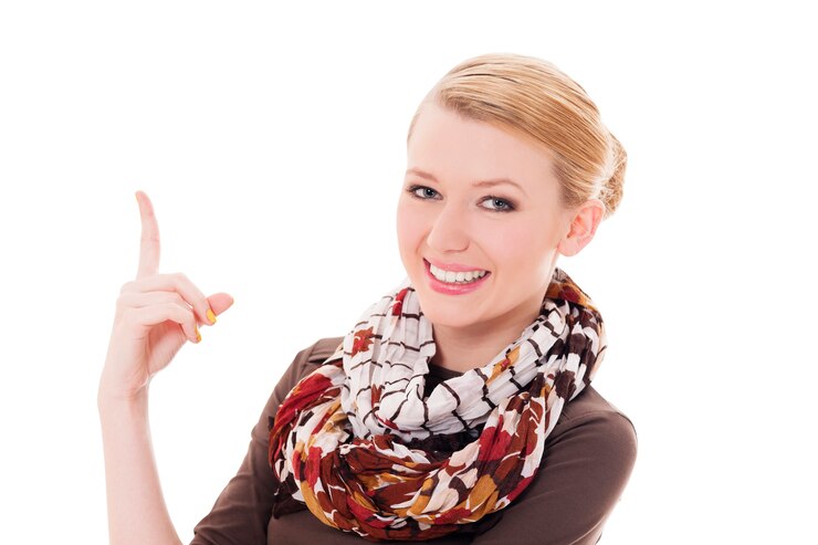 Zdarma Fotografie gorgeous woman pointing at something
