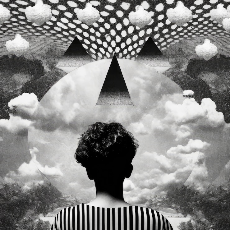 Zdarma Fotografie halftone monochrome collage
