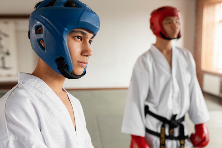 Zdarma Fotografie medium shot asian people practicing taekwondo