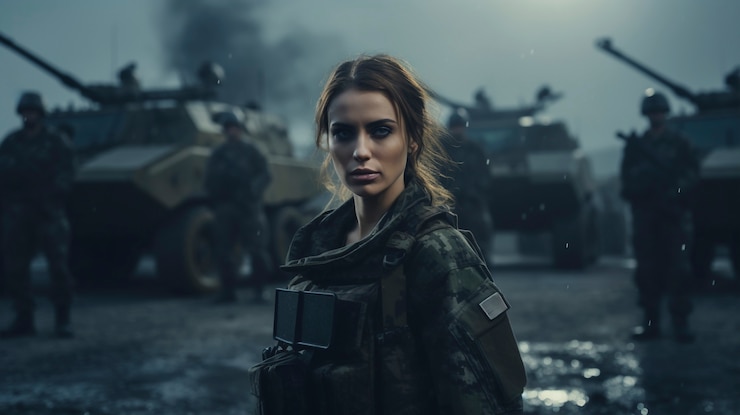 Zdarma Fotografie medium shot soldier wearing camouflage equipment