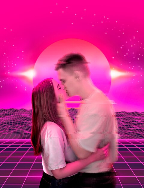 metaverse virtual love collage