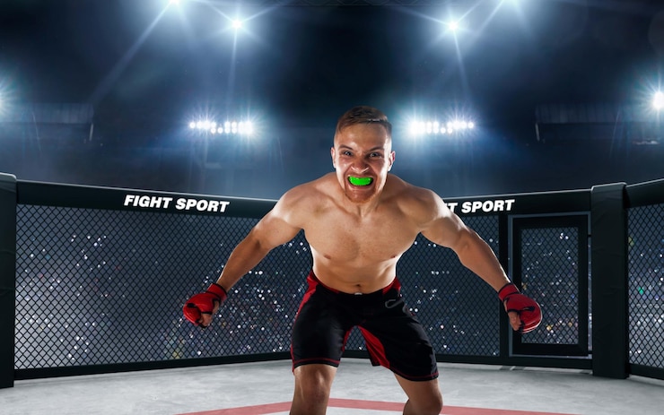 Zdarma Fotografie mma fighters on professional ring fighting championship
