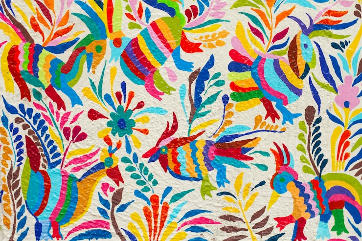 Zdarma Fotografie painted wall with colorful flowers
