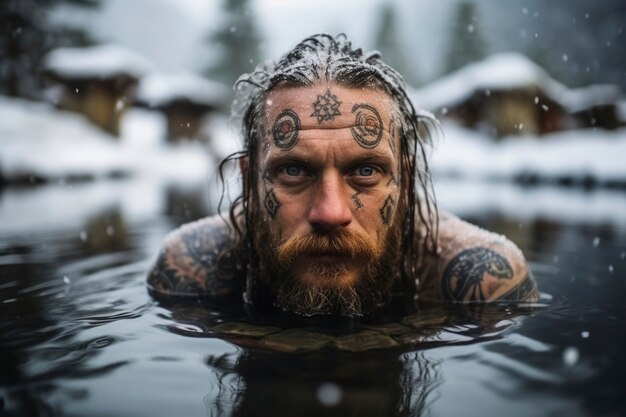 person practicing cold exposure for metabolism