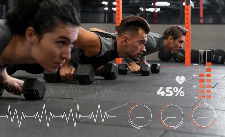 Zdarma Fotografie physical activity stats around person