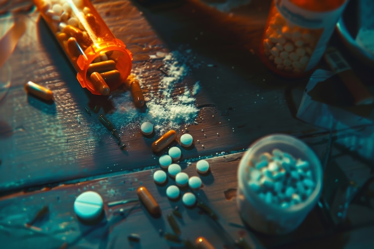 Zdarma Fotografie pills in dark environment