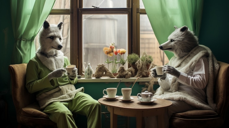 Zdarma Fotografie portrait of anthropomorphic animal dressed in human clothes