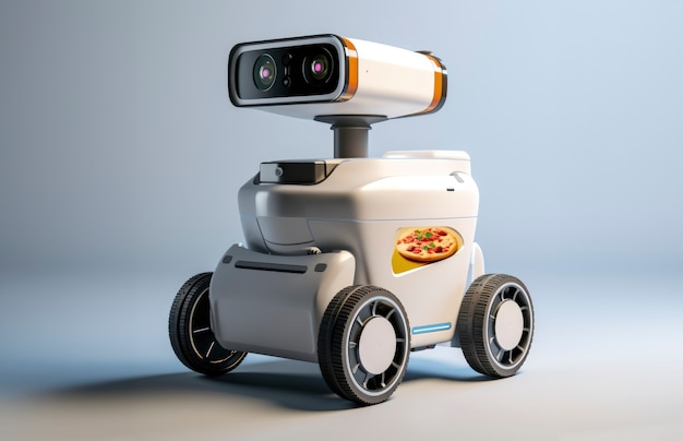 Pracující 3D renderování doručovacího robota