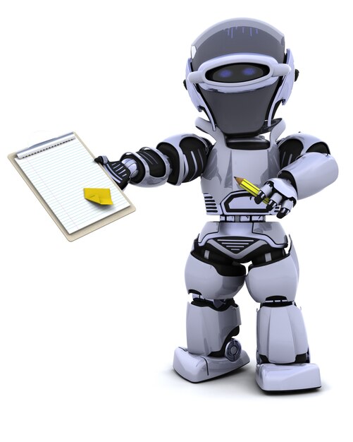 robot with clipboard