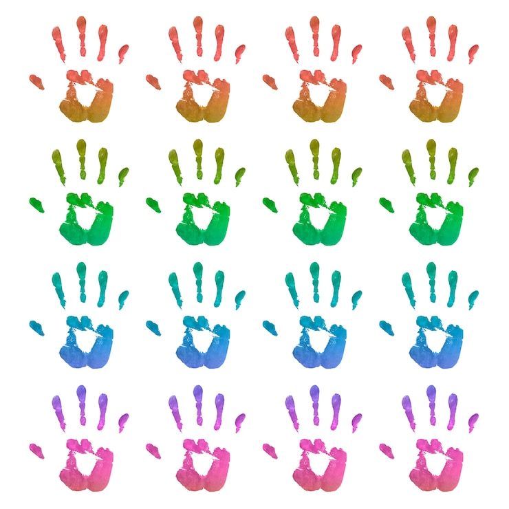 Zdarma Fotografie set of bright handprints