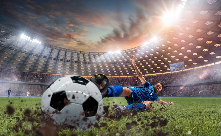 Zdarma Fotografie soccer players in action on professional stadium