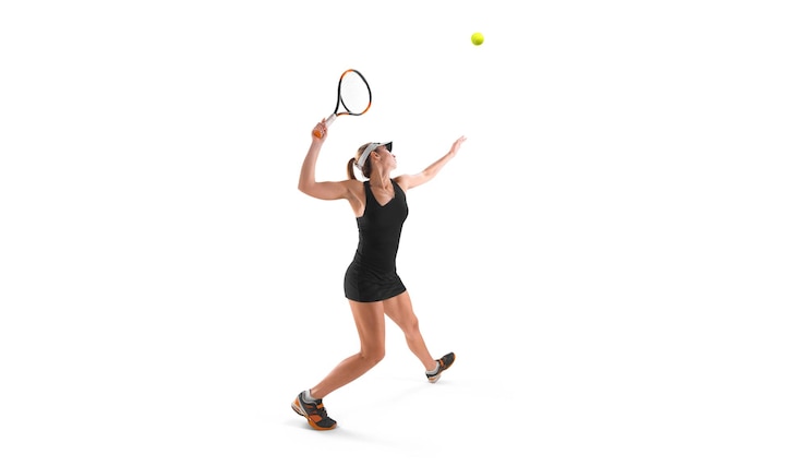Zdarma Fotografie tennis girl on a professional tennis court