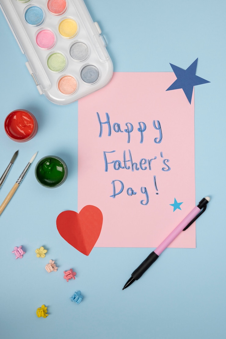 Zdarma Fotografie top view father's day celebration with paint