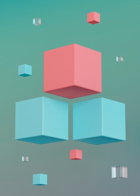 vertical aesthetic background with 3d effect