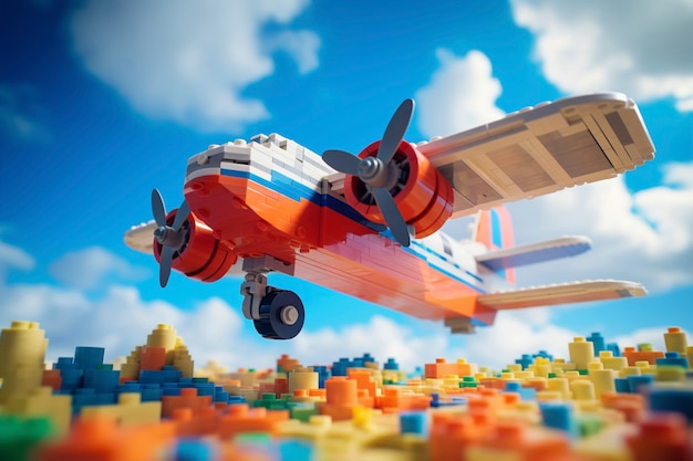 view of 3d airplane