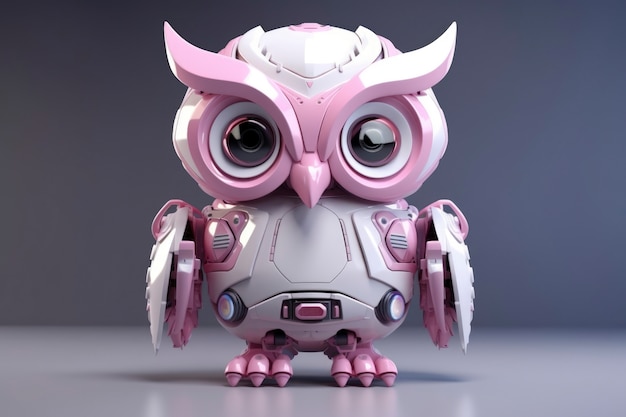 view of 3d animated cartoon bird