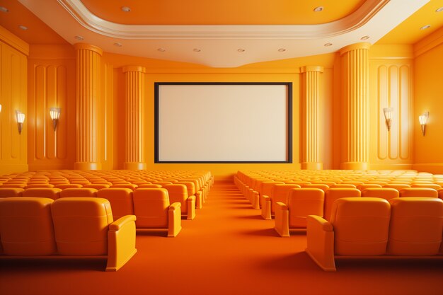 view of 3d cinema theatre room