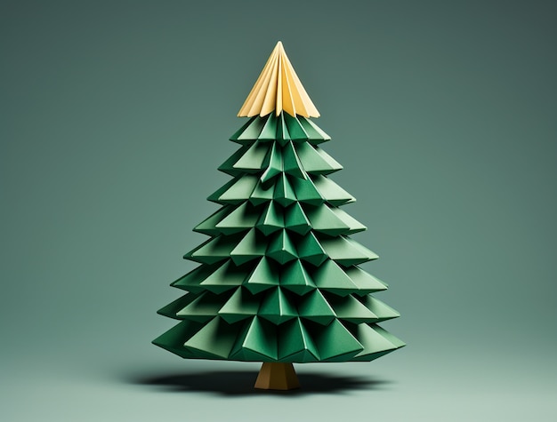 view of 3d paper style tree
