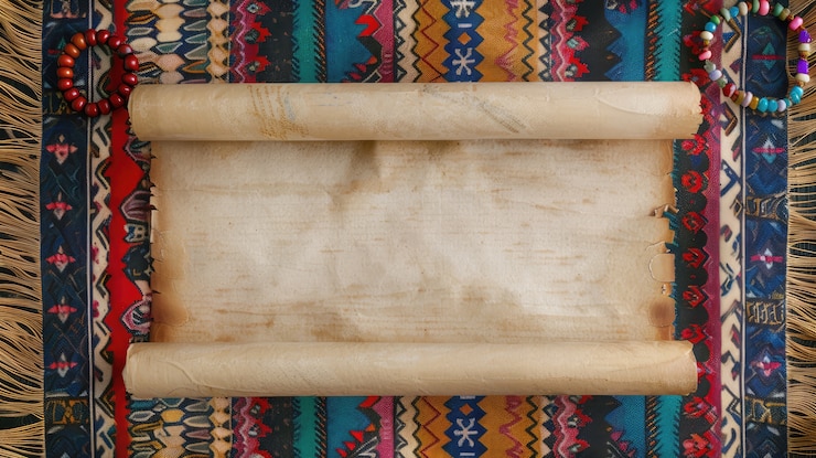 Zdarma Fotografie view of ancient scroll for writing and documenting history