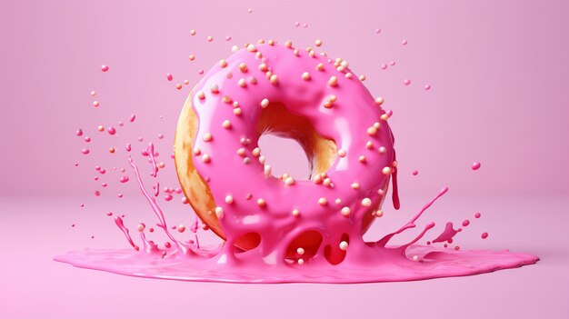 view of delicious glazed donut