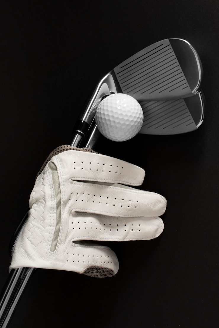 Zdarma Fotografie view of golf ball with metallic clubs