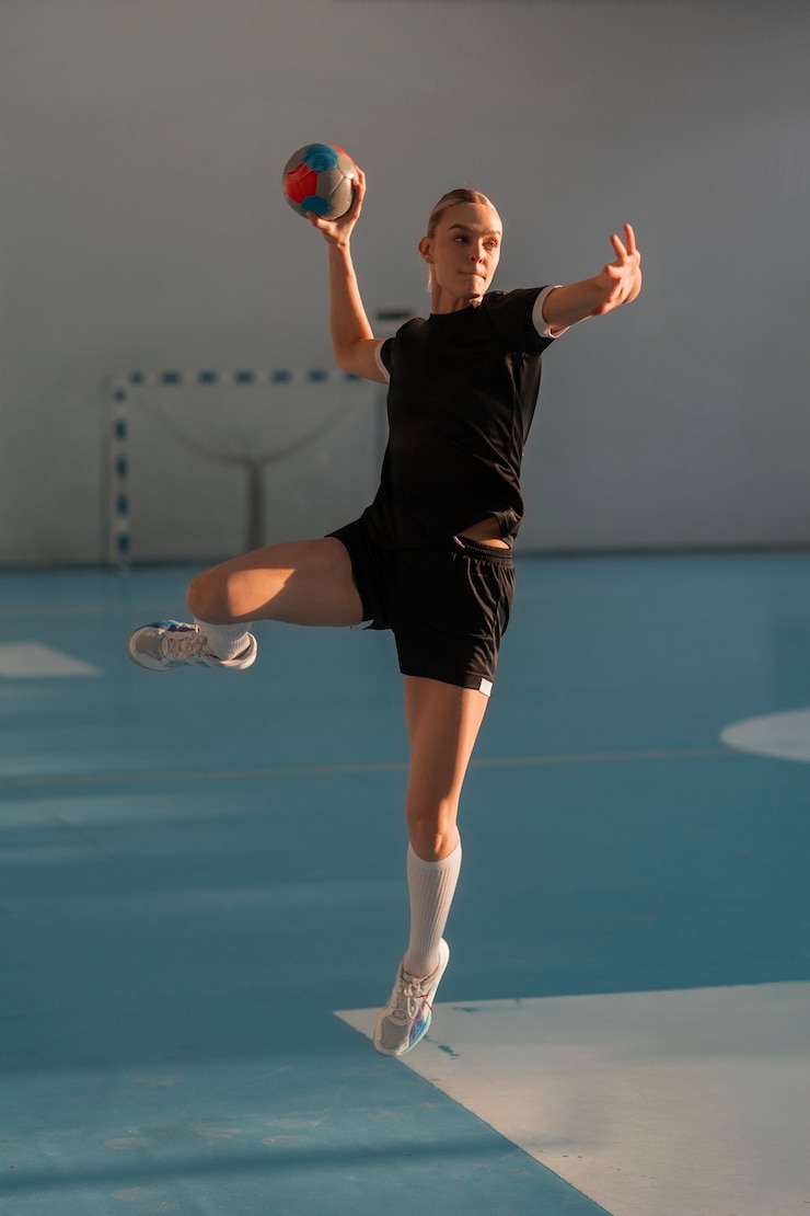Zdarma Fotografie view of handball player