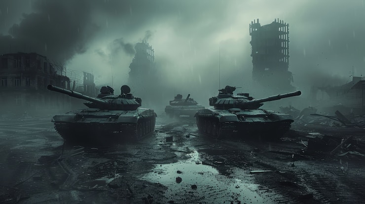 Zdarma Fotografie war tank in dark style