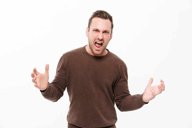 Zdarma Fotografie young angry screaming man