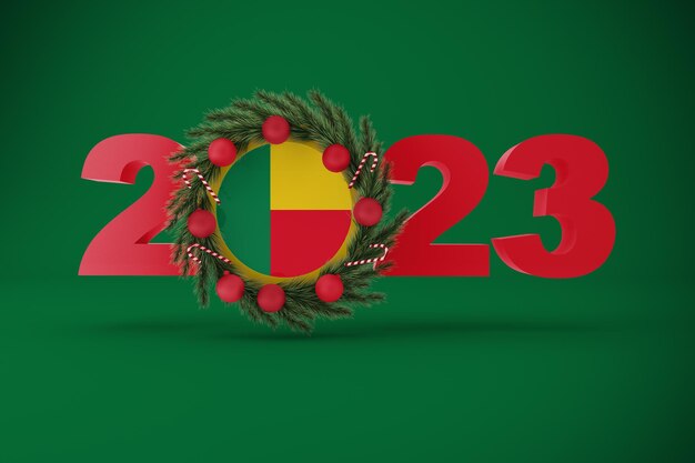 Foto grátis 2023 benin com coroa de flores