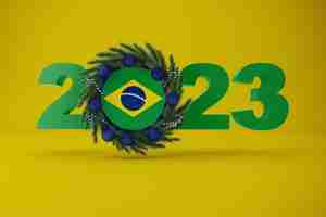 Foto grátis 2023 brasil com coroa