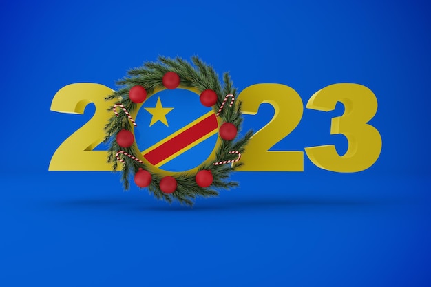 Foto grátis 2023 congo com coroa de flores