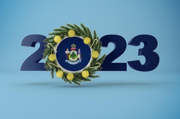 Foto grátis 2023 maine com coroa de flores